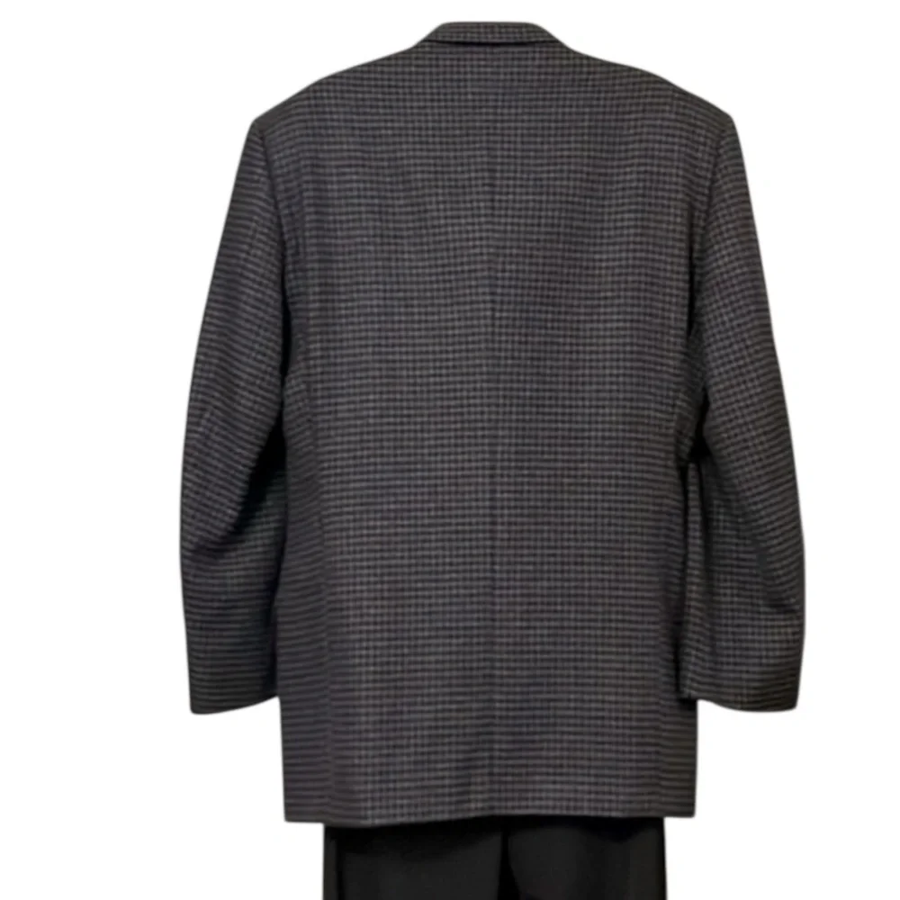 Ermenegildo Zegna Men’s Wool Cashmere Quality Luxury Houndstooth Suit Blazer L